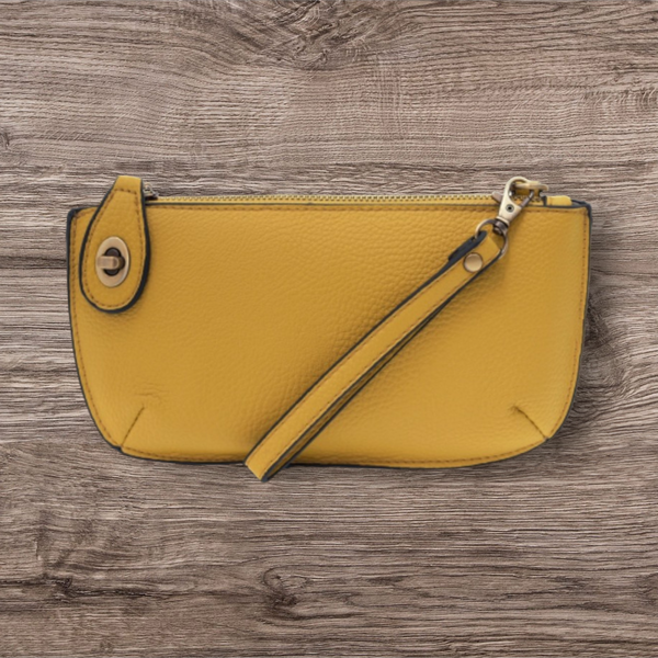 #L8000-166 "Mustard" Mini Crossbody Wristlet Clutch