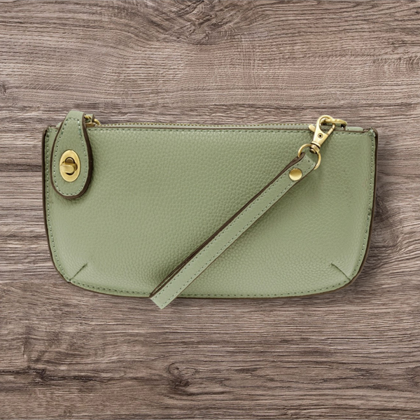 #L8000-72 "Sage" Mini Crossbody Wristlet Clutch