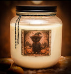 #HS64BC Herbal Star "Black Cat Trick or Treat" 64oz Soy Jar Candle