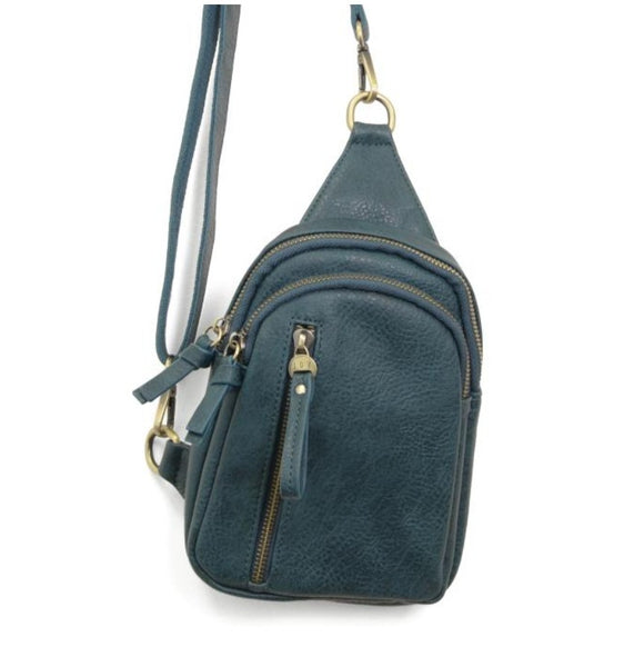 #L8166-67 "Dark Teal" Skyler Sling Bag