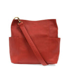 #L8089-05 "Red" Kayleigh Side Pocket Bucket Bag