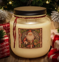 #OLSTJAR64 "Old Santa Cinnamon" 64oz Soy Jar Candle