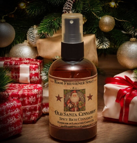 #OLSTRSP4  "Old Santa Cinnamon" 4oz Room Spray