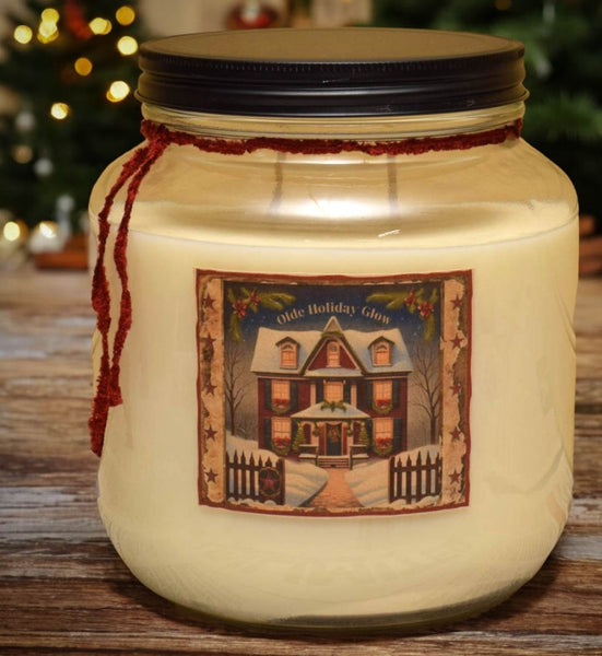 #OHDGMJ64 "Olde Holiday Glow" 64oz Soy Jar Candle