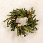 #G219581  10In White Spruce & Tsuga Hemlock Candle Ring