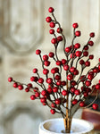 #XVP9726 Dark Red 15" Hearth Berry Bush