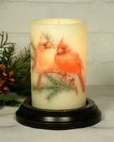 6VP-PCP/V  "Cardinal Pair" Vanilla Wax Candle Sleeve