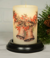 #6VP-VCS/AV "Vintage Christmas Swag" Antique Vanilla Wax Candle Sleeve (MADE IN THE USA)