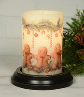 #6VP-GMF/AV "Gingy Mint & Friends" Antique Vanilla Wax Candle Sleeve (MADE IN THE USA)