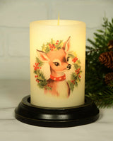 #6VP-CRR/V "Dasher Retro Reindeer" Vanilla Wax Candle Sleeve (MADE IN THE USA)