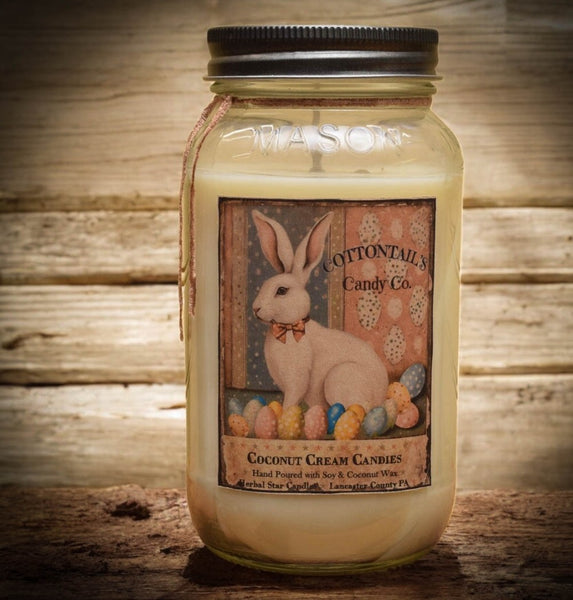 #COCM24 "Coconut Cream Candies" 24oz Jar Candle