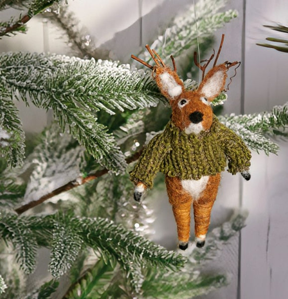 118785  Cozy Sweater Buck Ornament