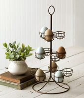 #370437  Vintage-Inspired Nickel Egg Tree