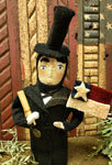 #TLESA Primitive Abe Lincoln Stump Doll 🇺🇸 Made In The USA