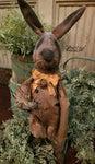 #MA25-RSC Primitive "Roscoe" Chocolate Brown Bunny by Moses Allen Collection