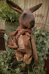 #MA25-WL Primitive "Wally" Chocolate Brown Bunny by Moses Allen Collection