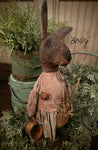 #MA25-BX Primitive "Bexley" Chocolate Brown Bunny by Moses Allen Collection