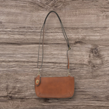 #L8000-105 "Dark Maple" Mini Crossbody Wristlet Clutch