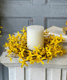 #BR5614  6.5In Sunrise Forsythia Candle Ring