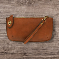 #L8000-105 "Dark Maple" Mini Crossbody Wristlet Clutch