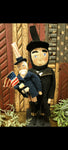 #TLEAUS  Primitive Abe Lincoln Holding Uncle Sam Doll 🇺🇸 Made In The USA