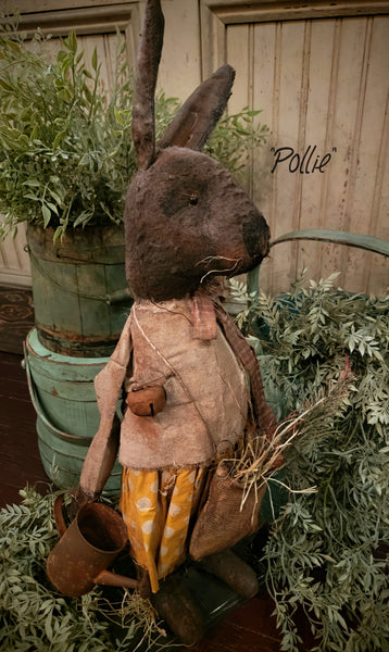 #MA25-PLY Primitive "Pollie" Chocolate Brown Bunny by Moses Allen Collection