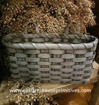 #WMB-DB Primitive "Dusty Blue" Wide Mail Basket