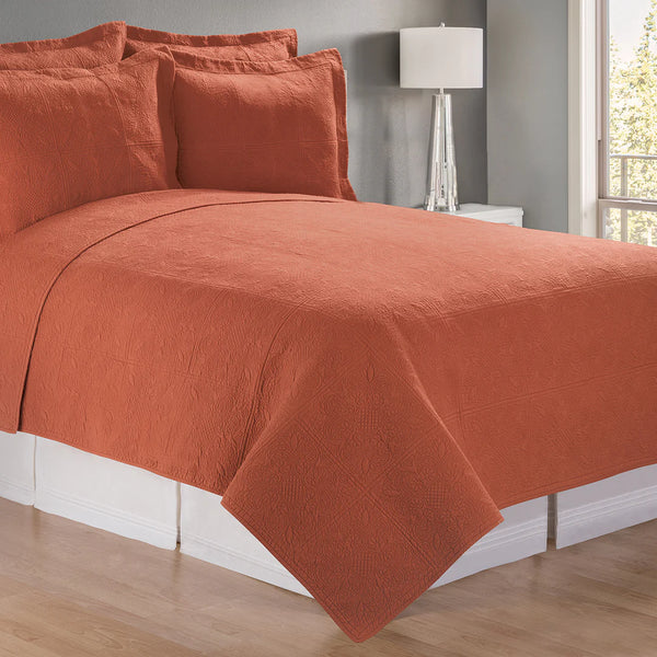 #89071-10592 Terra Cotta Matelasse King Bedspread